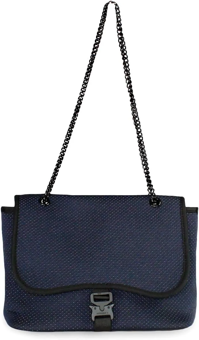 Brand Flap Crossbody Bag- Neoprene, Adjustable Straps, Water Resistant, Machine Washable, Shoulder Purse for Women