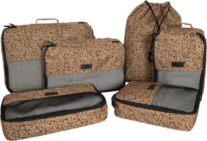 Brixley 6 Set Packing Cubes Luggage Organizer for Travel Carry on Suitcase- Multiple Sizes and Cute Colors (Wild Thing)