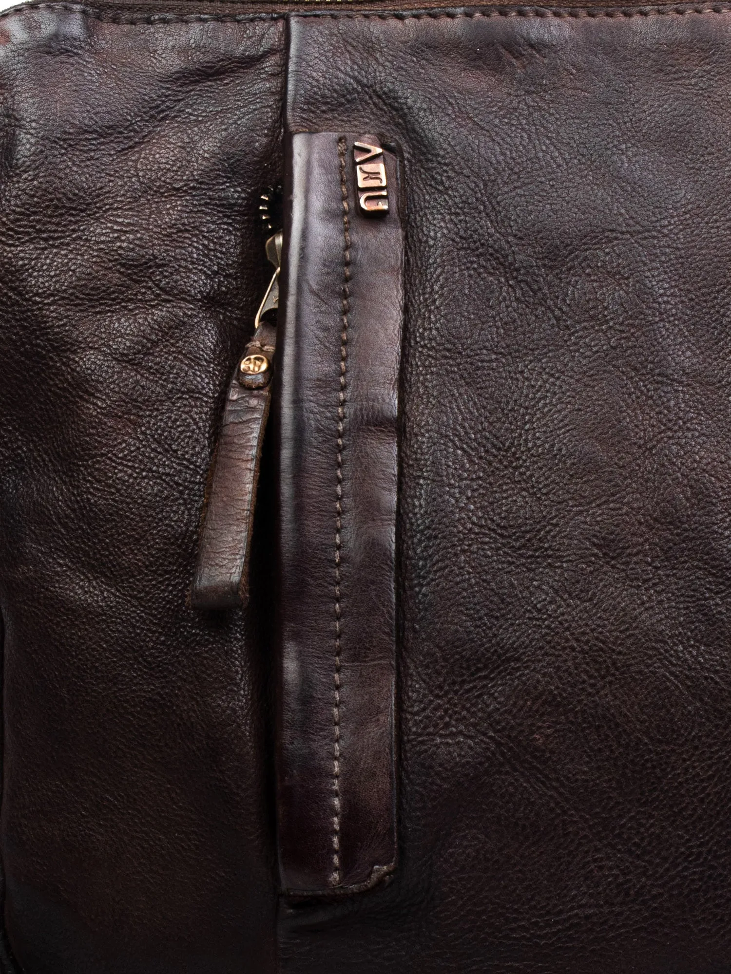 Brown Leather Washed Look Crossbody Bag by art n vintage