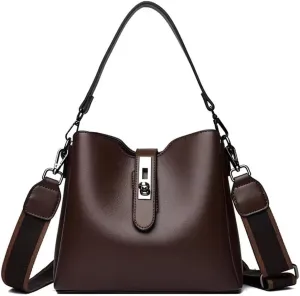 Bucket Bag for Women,Trendy Bucket Crossbody Bag Small Vintage Elegant Tote Bag Women's Shoulder with 2 Shouder Straps