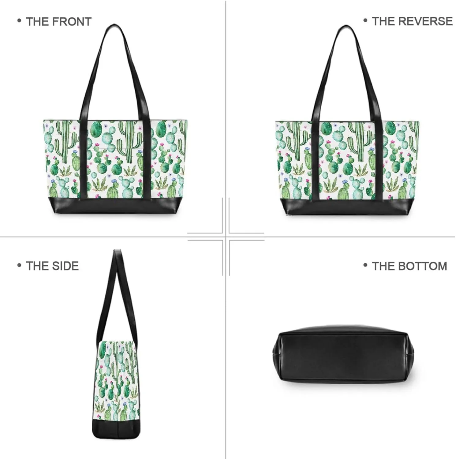Butterflies Laptop Tote Bag for Women Travel Work Bag Handbags Purse Canvas Teacher Tote Bags with Zipper