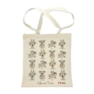 Caffeinated Koala Canvas Tote Bag