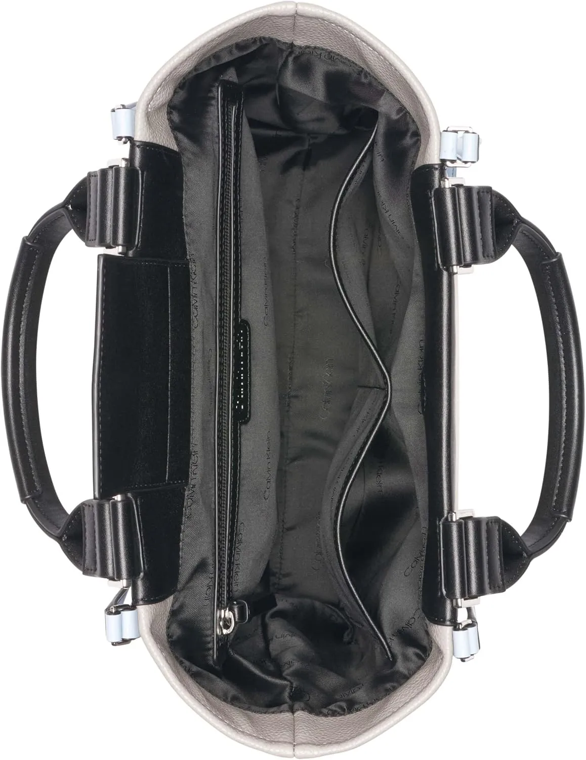Calvin Klein Women's Sol Box Tote Bag – 2 in 1, Vegan Leather, 5 Pockets
