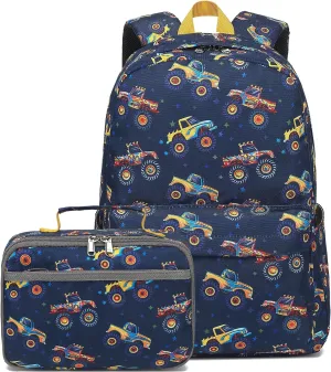 CAMTOP Backpack for Kids, Boys Girls Preschool Backpacks with Lunch Box Toddler Kindergarten School Bookbag Set