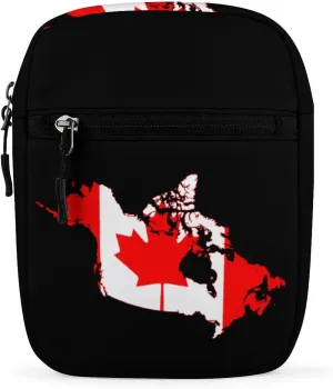 Canada Flag Map Small Crossbody Bag Lightweight Satchel Bag Tote Bag Mini Handbag for Men Women