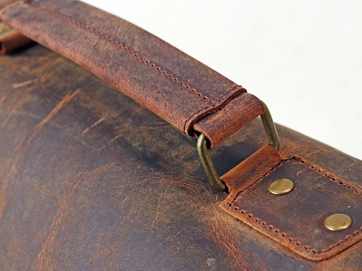 Canvas and Leather Satchel for Women