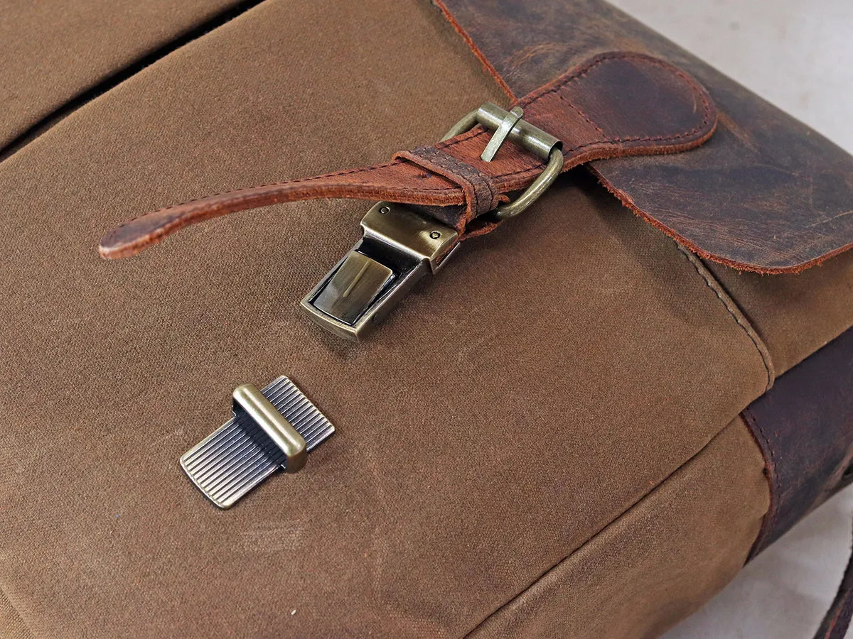 Canvas and Leather Satchel for Women
