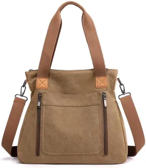Canvas Handbag for Women Cloth Tote Shoulder Purses Hobo Casual Crossbody Bag Large Top Handle Shopper Bag