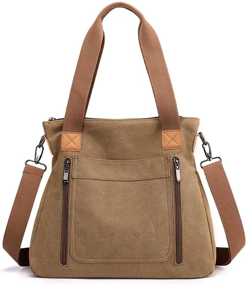 Canvas Handbag for Women Cloth Tote Shoulder Purses Hobo Casual Crossbody Bag Large Top Handle Shopper Bag
