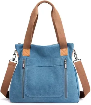 Canvas Handbag for Women Cloth Tote Shoulder Purses Hobo Casual Crossbody Bag Large Top Handle Shopper Bag