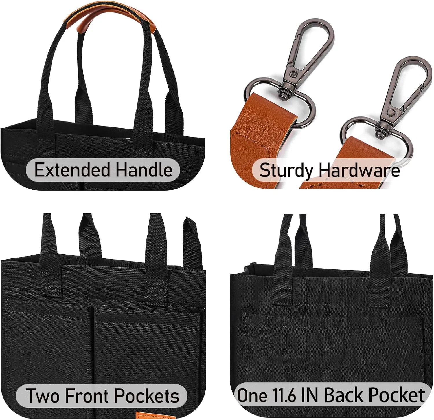Canvas Tote Bag for Women, Large Laptop Travel Tote Handbag Totes with Crossbody Shoulder Teachers Reusable Grocery Bags