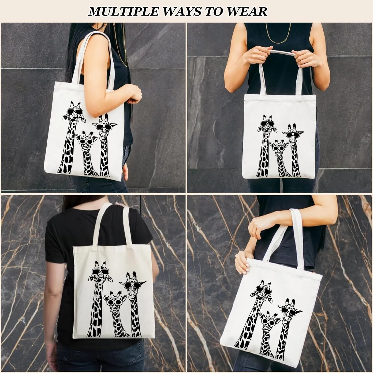 Canvas Tote Bag for Women with Inner Pocket, Aesthetic Shoulder Book Bags Gift Totes Shopping Reusable Grocery Bags