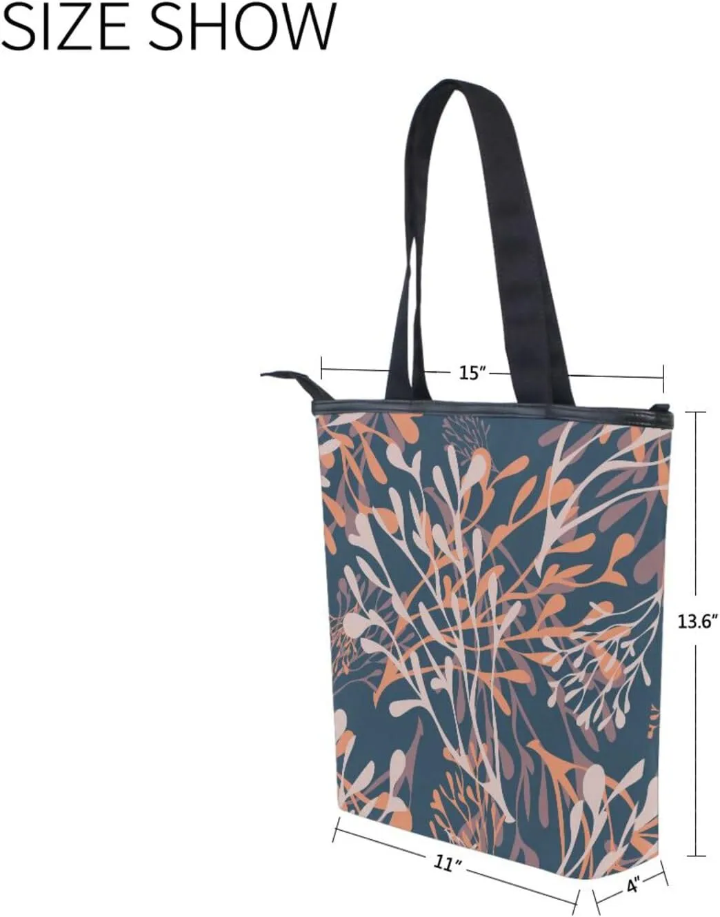 Canvas Tote Purse The Tote Bag with Pockets Top Handle Shoulder Handbags Work Bags for Women Pattren 1