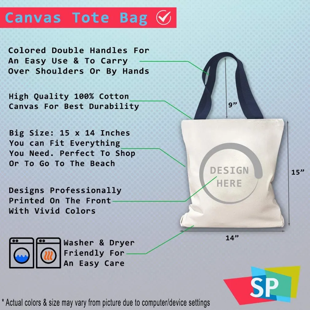 Canvas Tote Reusable Shopping Bag Hello Back to pre School Grade Beach Bags for Women Loyal