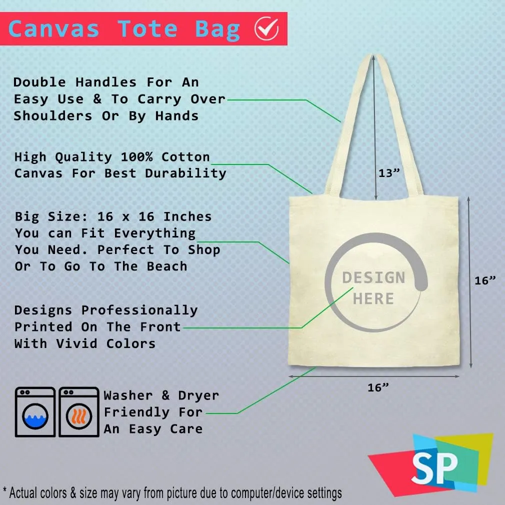 Canvas Tote Reusable Shopping Bag Hello Back to pre School Grade Beach Bags for Women Loyal