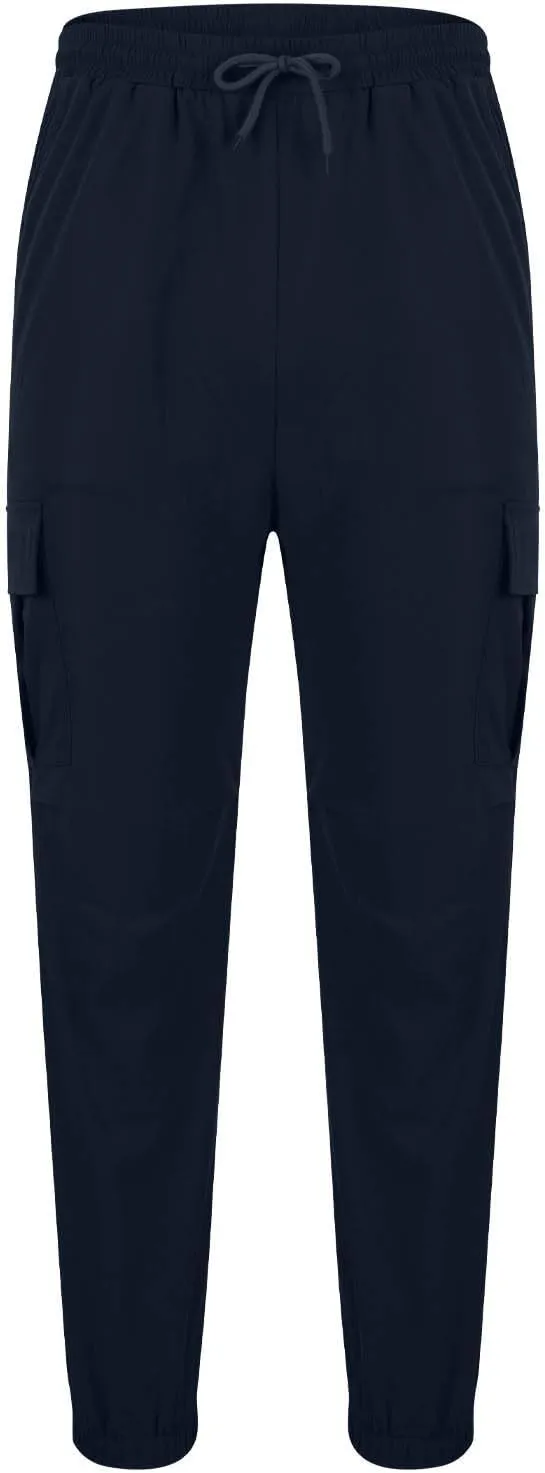 Cargo Pants for Men Elastic Waist Work Athletic Joggers with Pockets Lightweight Outdoor Military Combat Trousers