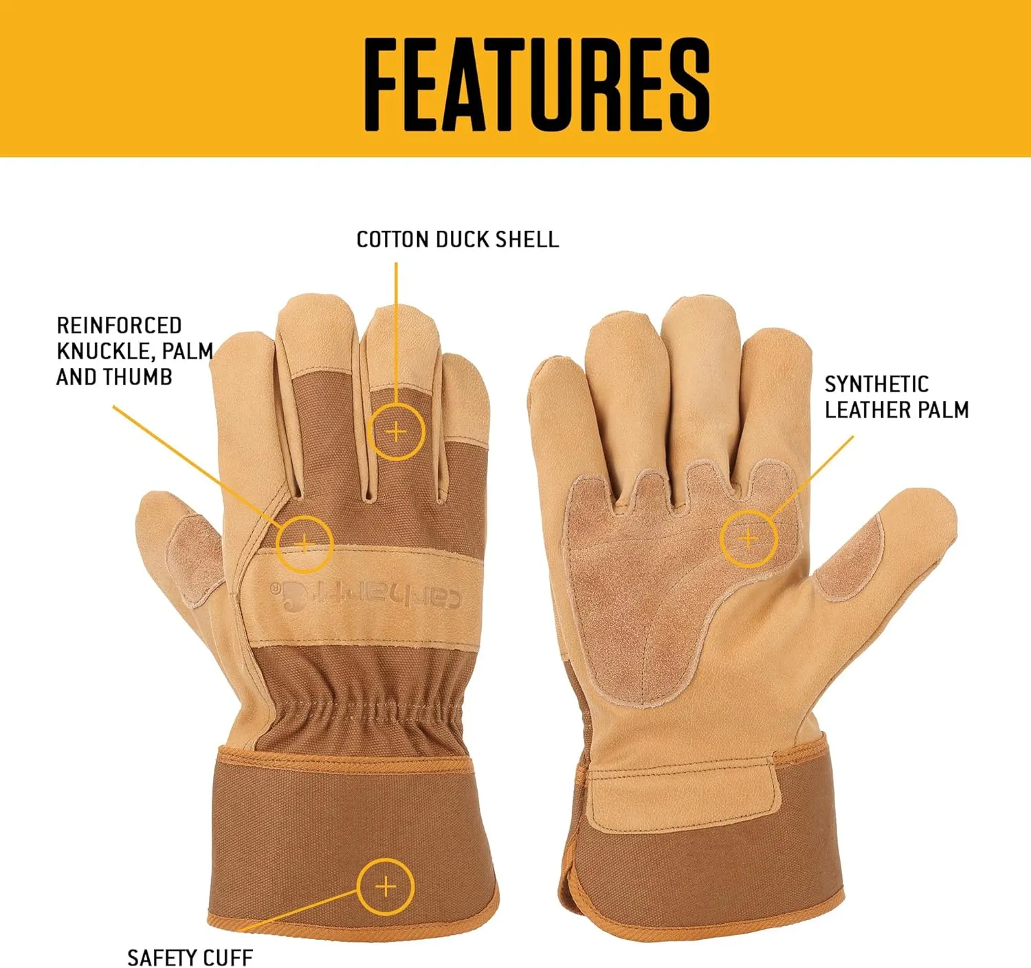 Carhartt Men's System 5 Work Glove with Safety Cuff