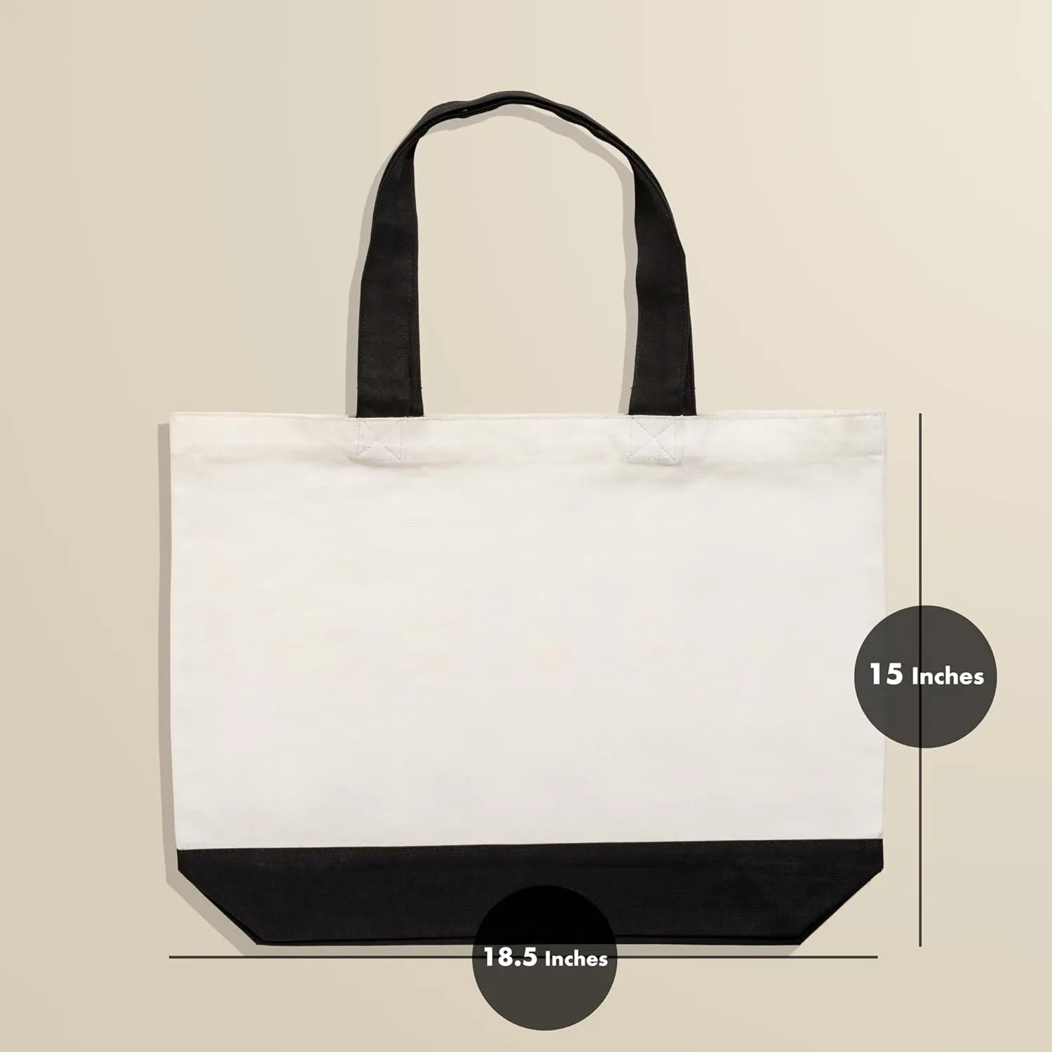 Carrywell (Not Made in China Canvas Tote Bags In Bulk, Reusable Shopping Bags, Organic Cotton Cloth