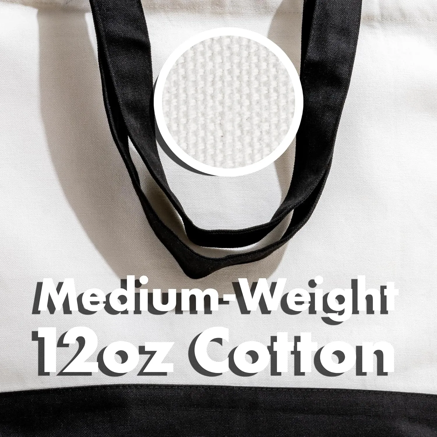 Carrywell (Not Made in China Canvas Tote Bags In Bulk, Reusable Shopping Bags, Organic Cotton Cloth
