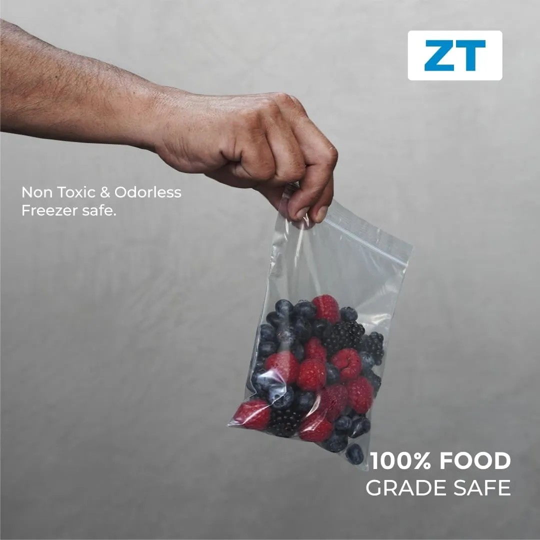CASE OF 1000 CLEAR PLASTIC RECLOSABLE Zip BAGSBulk 2 mil Thick Strong & Durable Poly Baggies With Resealable Zipper Top Lock For Travel, Storage, Packaging & Shipping. (5x7)