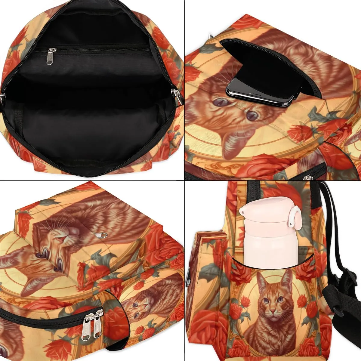 Cat Themed Mini Backpack Purse for Women Lightweight Shoulder Bag Women Shopping Backpack Small Backpacks Purse