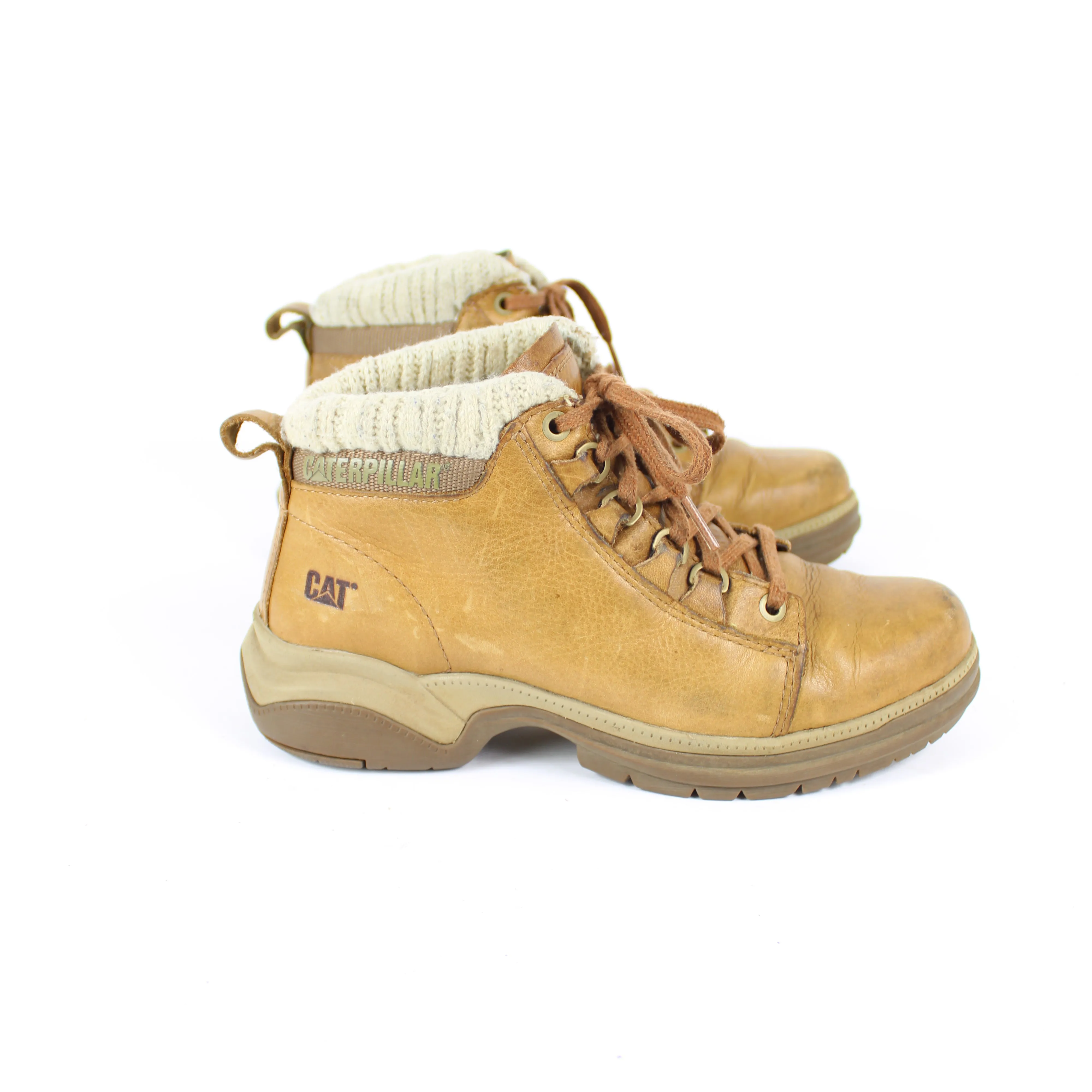 Caterpillar Brown Leather Work Boots