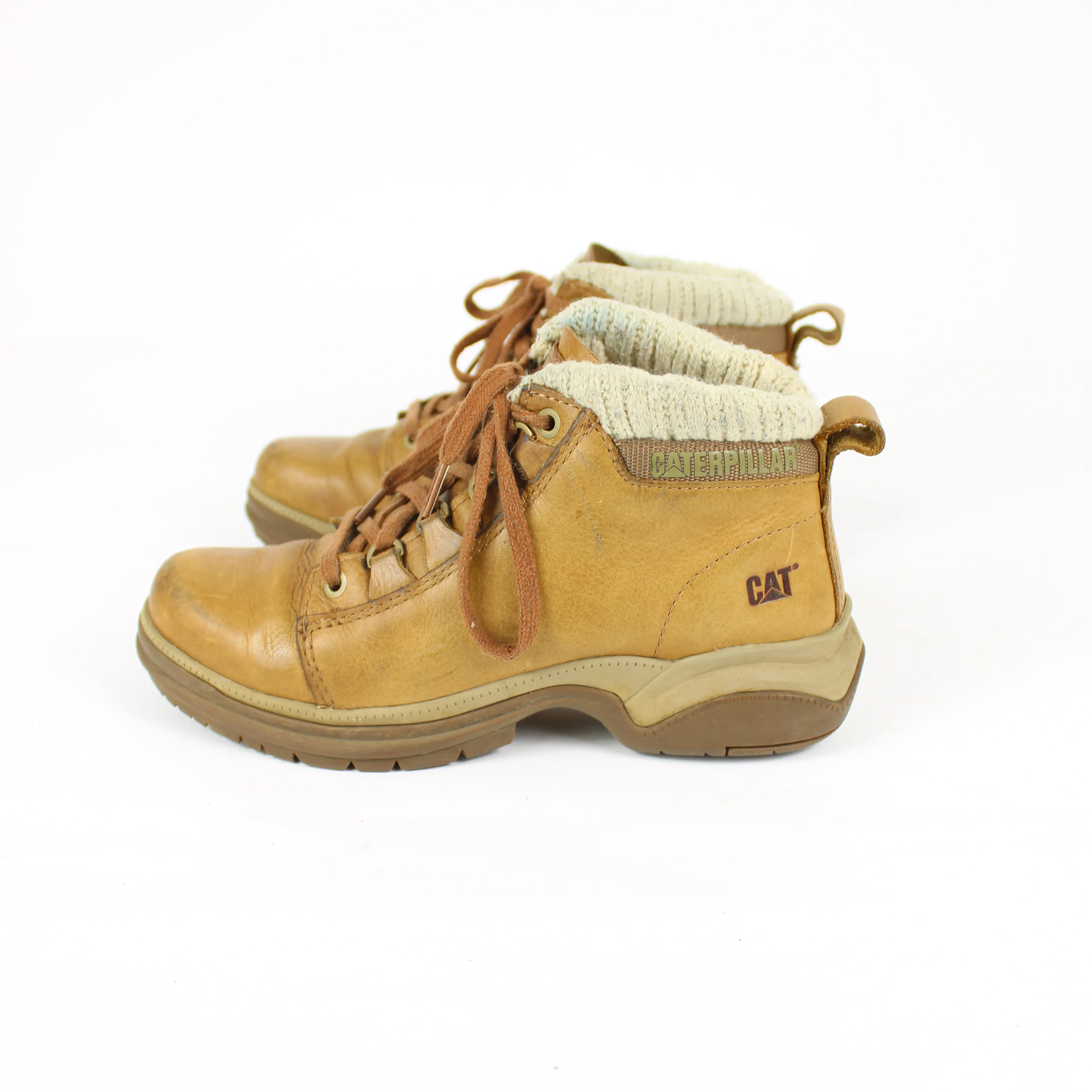 Caterpillar Brown Leather Work Boots