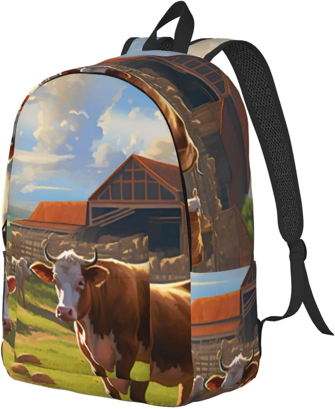 Cattle Farm Sanctuary Canvas Casual Lightweight Duffel Bag, Fashion Duffel Bag, Unisex Travel Backpack