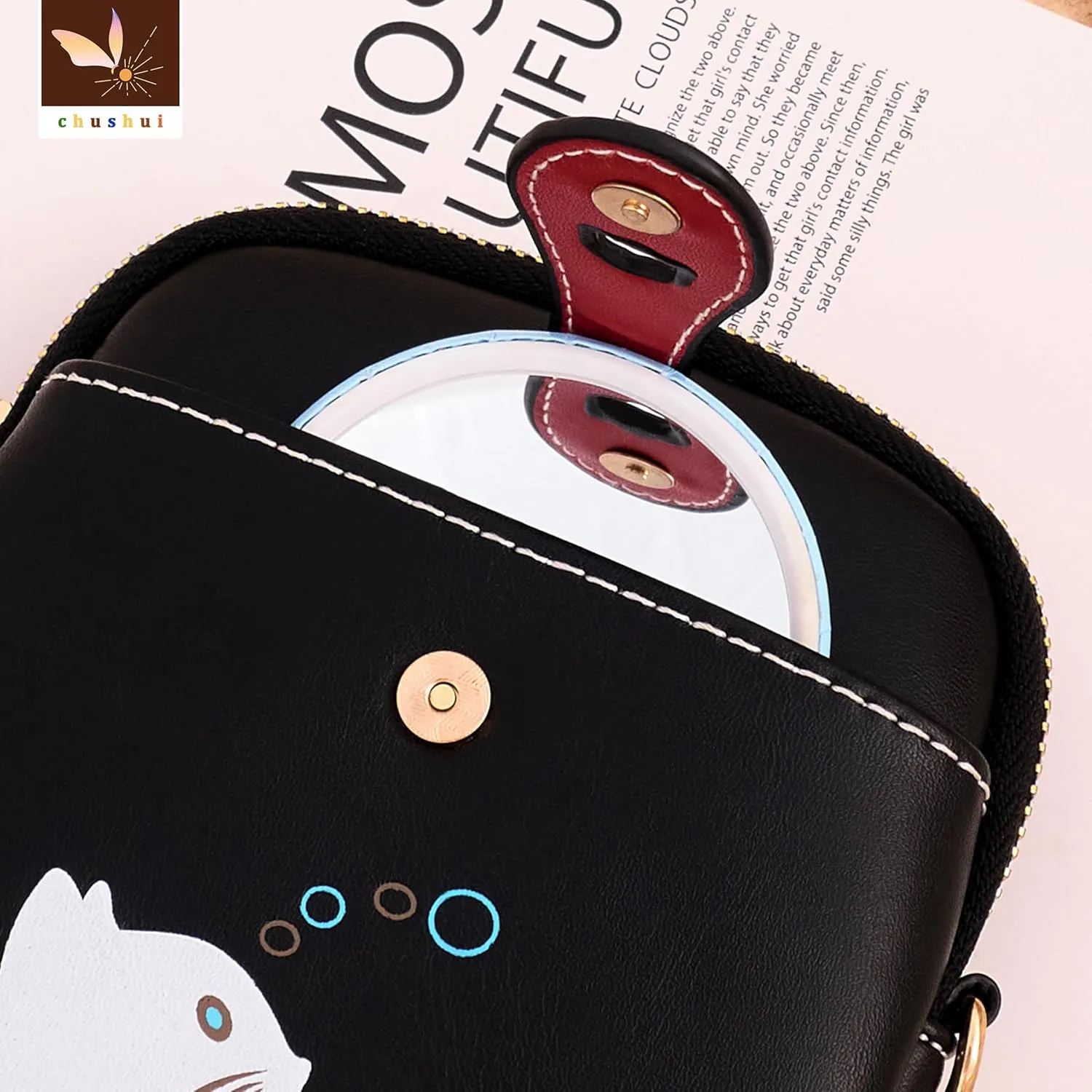 Cell Phone Purse,Small Crossbody Bag for Women,Cute Leather Handbag with Adjustable Strap for Travel Work Daily