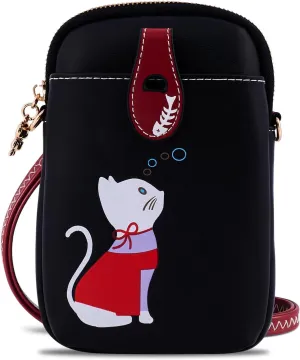 Cell Phone Purse,Small Crossbody Bag for Women,Cute Leather Handbag with Adjustable Strap for Travel Work Daily