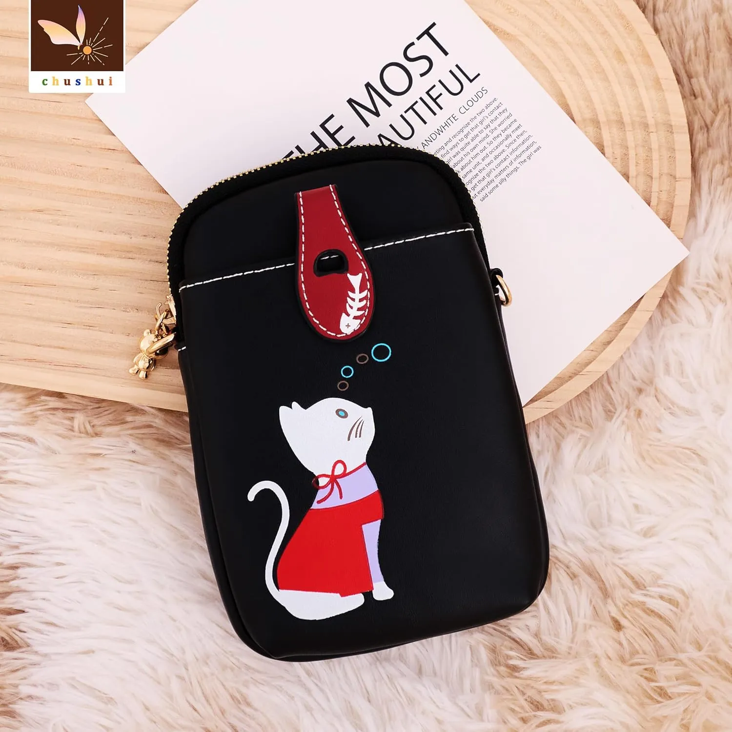 Cell Phone Purse,Small Crossbody Bag for Women,Cute Leather Handbag with Adjustable Strap for Travel Work Daily