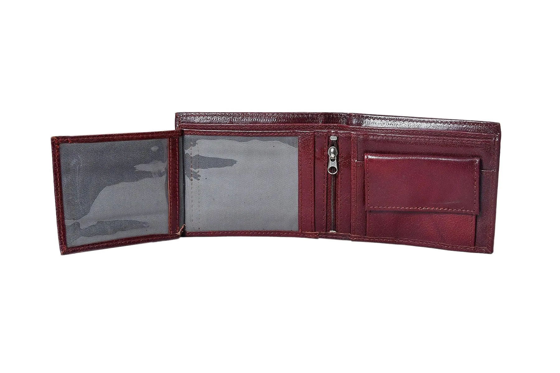 Celtic Burgundy Color Pure Leather Wallet For Men, Art:- LA-1391