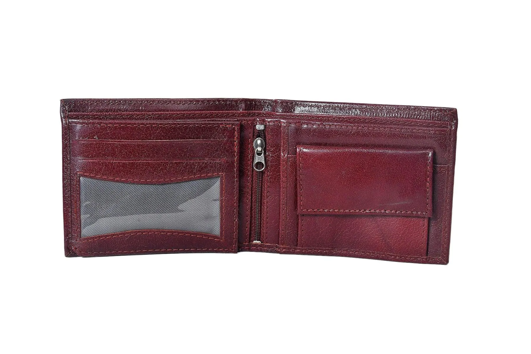 Celtic Burgundy Color Pure Leather Wallet For Men, Art:- LA-1391