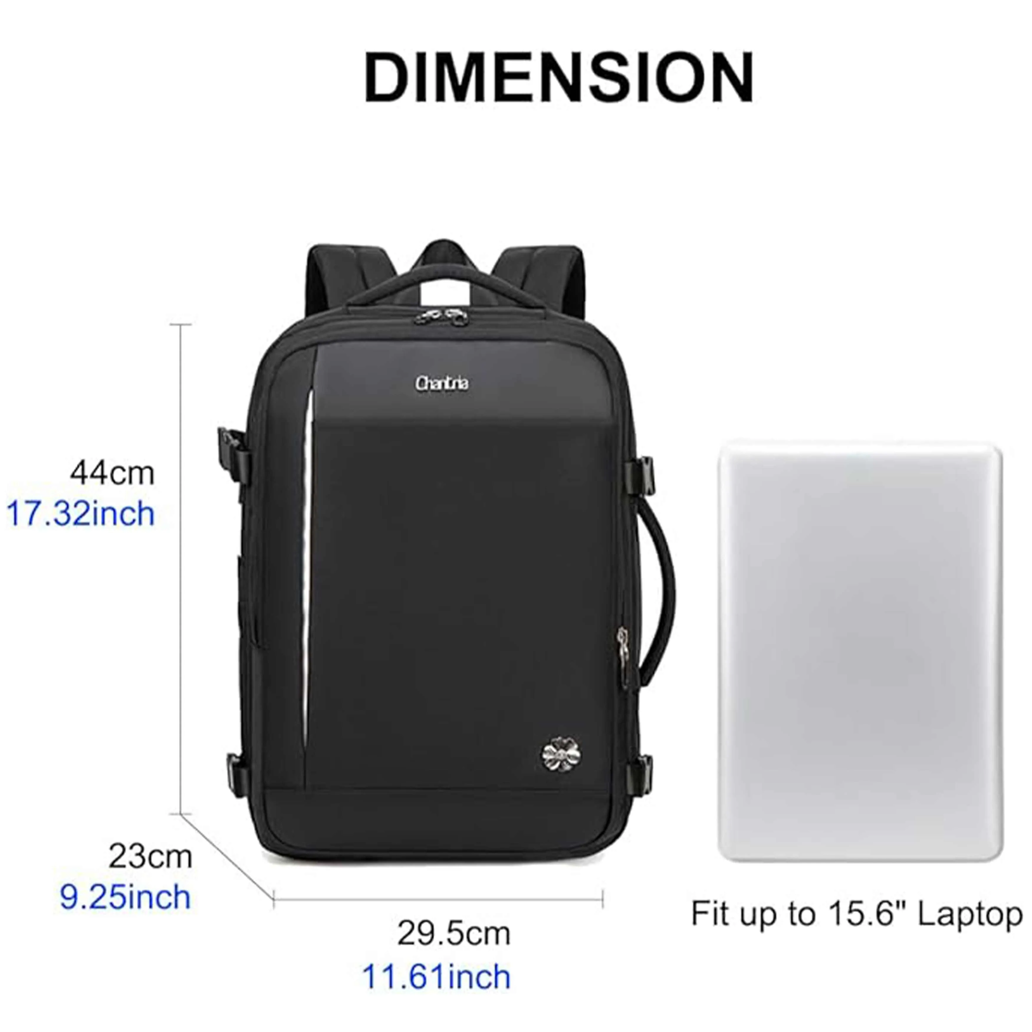 Chantria Expandable Premium Travel Backpack Water Resistant Multifunctional Backpack with Built in USB port and Headphone Jack for Women, CB00606