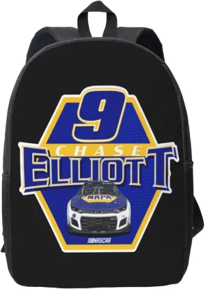 Chase-Elliott-Car-9 Backpack Work Rucksack Computer Bag 17 Inch Travel Backpack Gym Bags