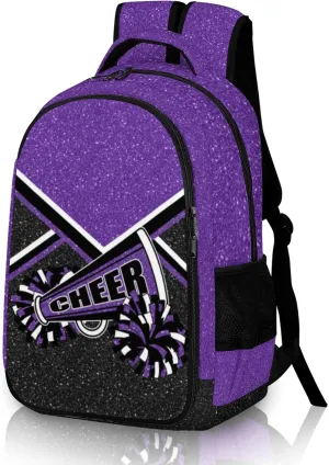 Cheer Backpack for Cheerleader, Cheerleading Gifts for Teams, Women (Purple)