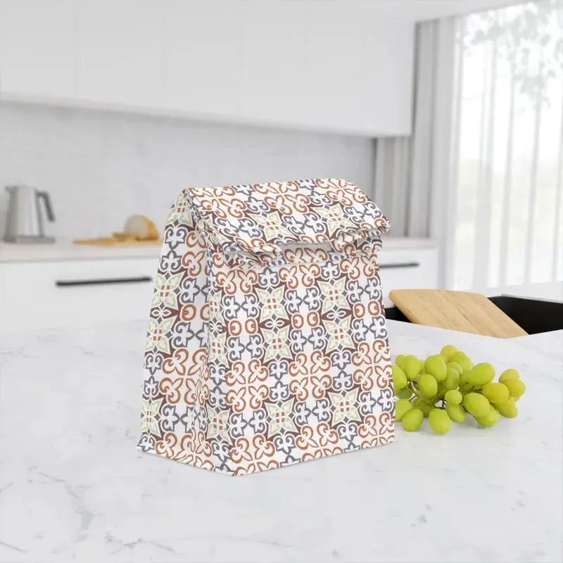 Chic Eco Block Pattern Lunch Bag