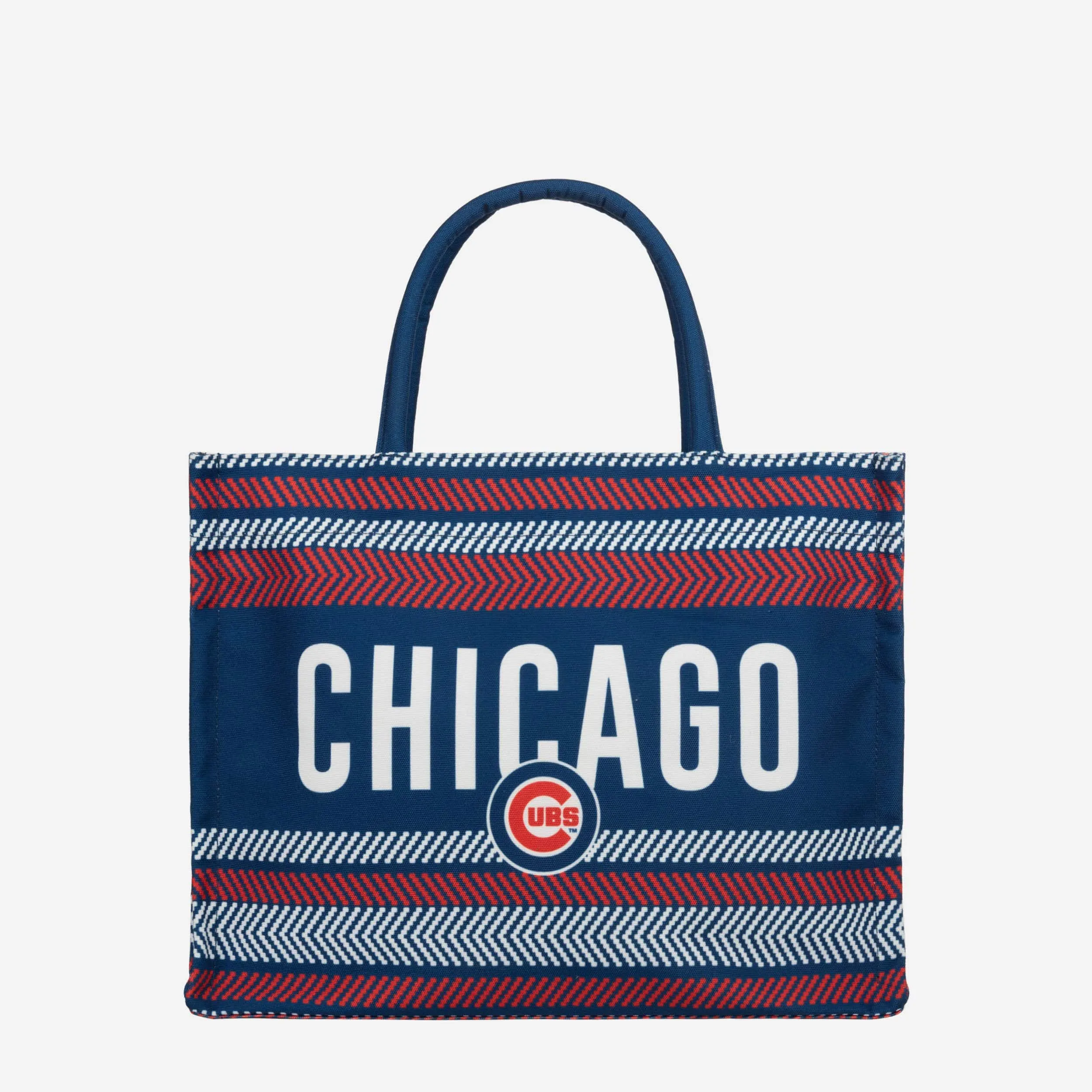 Chicago Cubs Stitch Pattern Canvas Tote Bag