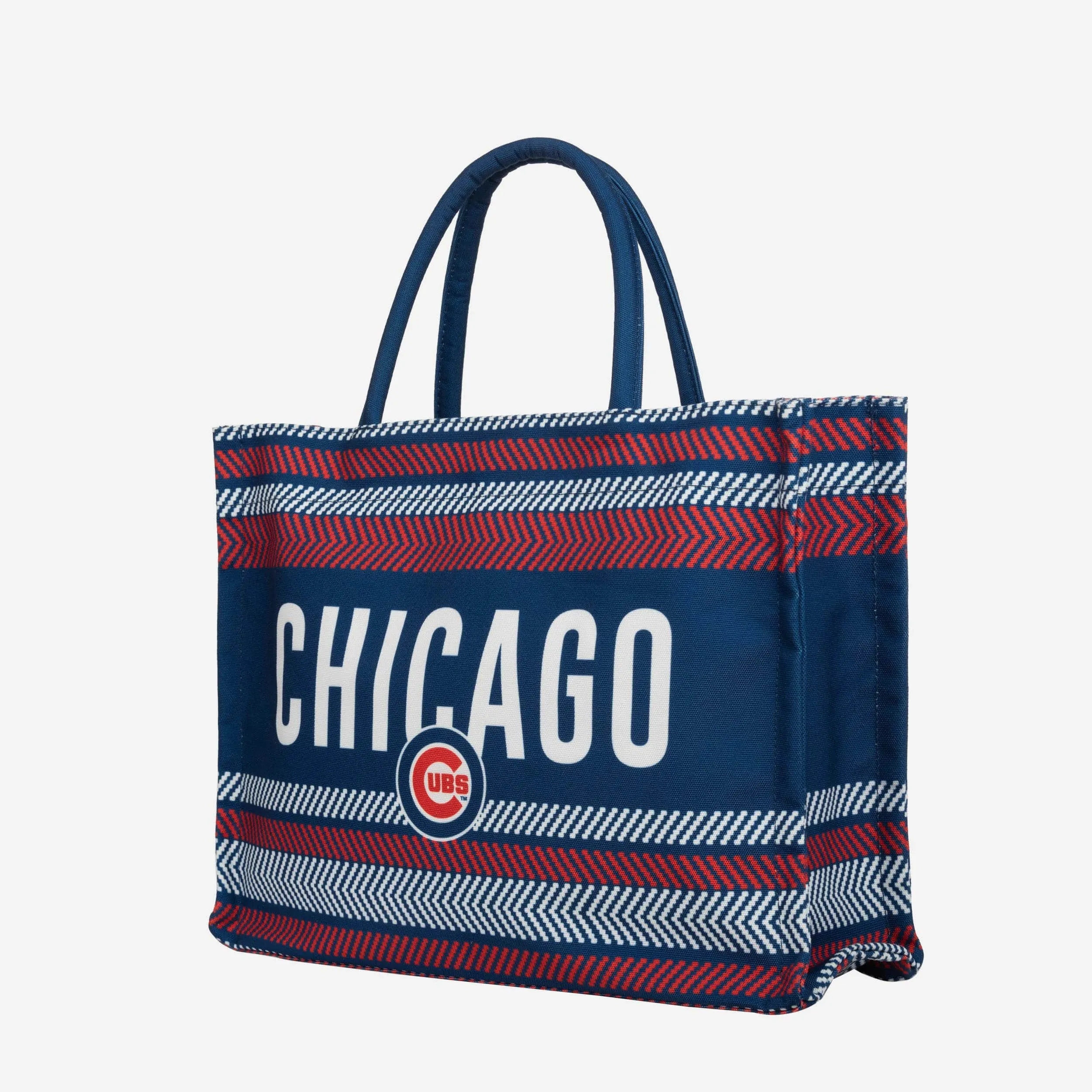 Chicago Cubs Stitch Pattern Canvas Tote Bag