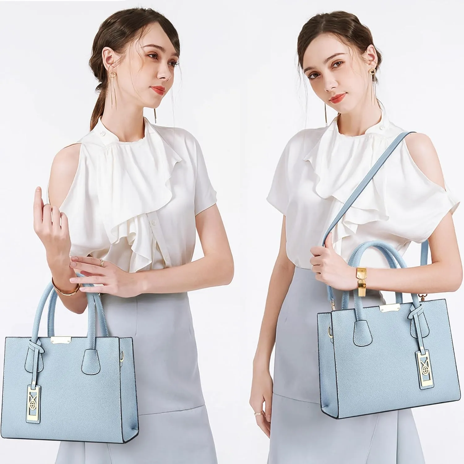 CHICAROUSAL Crossbody Purses and Handbags for Women PU Leather Tote Shoulder Bags Top Handle Satchel