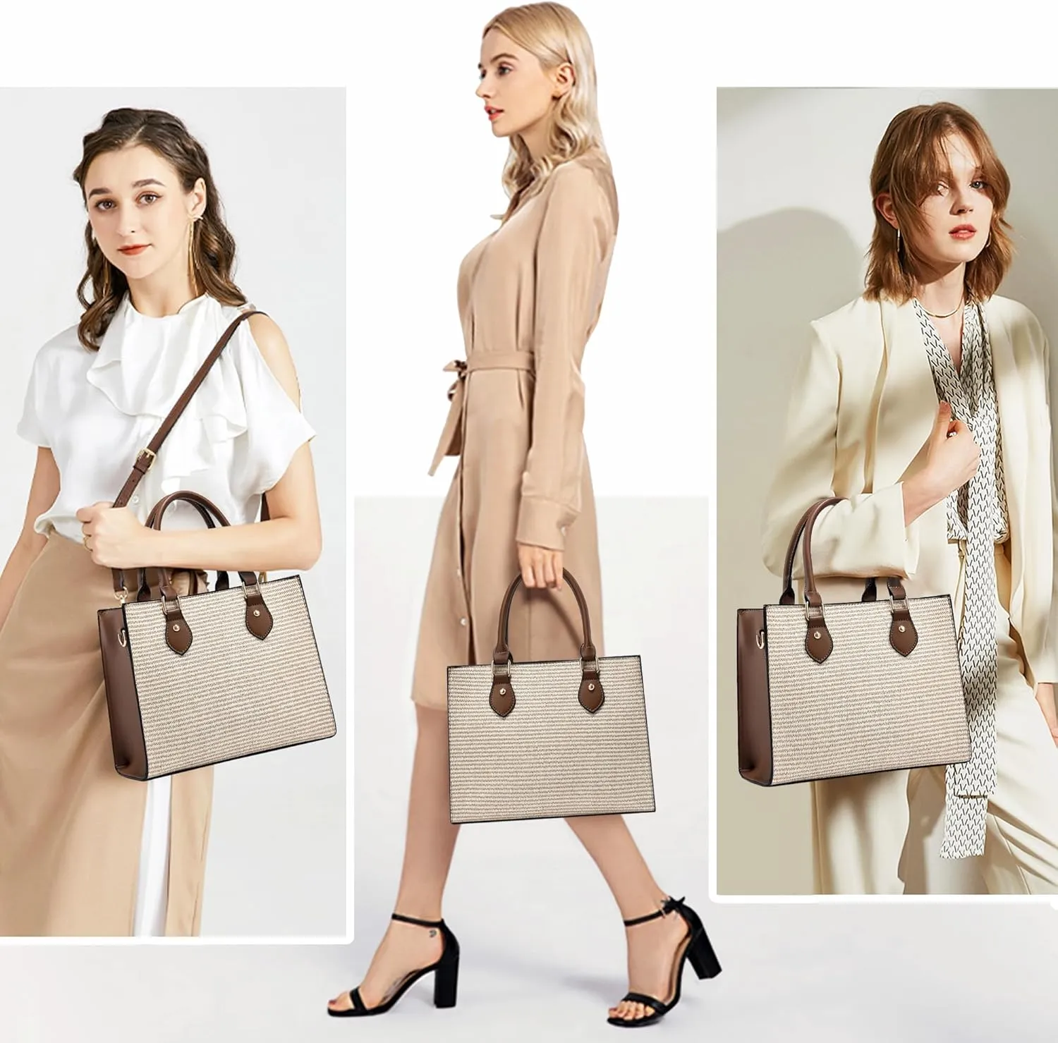 CHICAROUSAL Crossbody Purses and Handbags for Women PU Leather Tote Top Handle Satchel Shoulder Bags