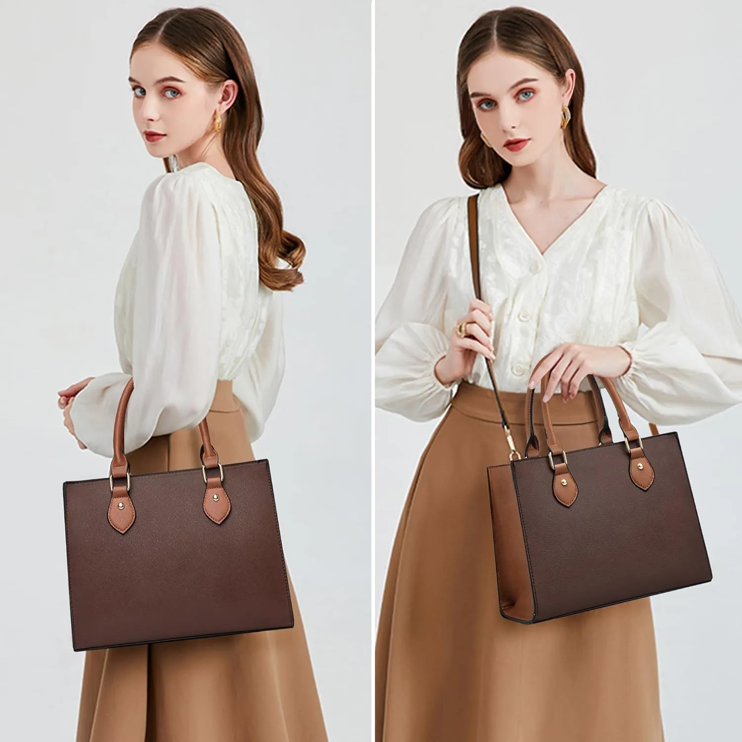 CHICAROUSAL Crossbody Purses and Handbags for Women PU Leather Tote Top Handle Satchel Shoulder Bags