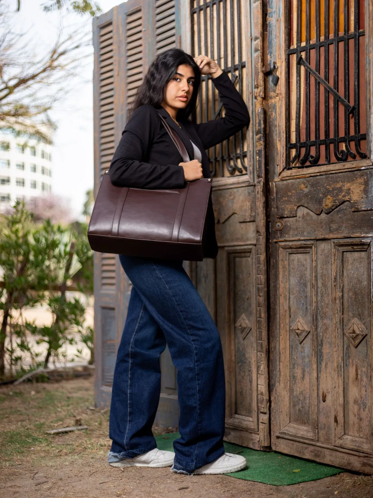 Chocolate Brown Work Bag