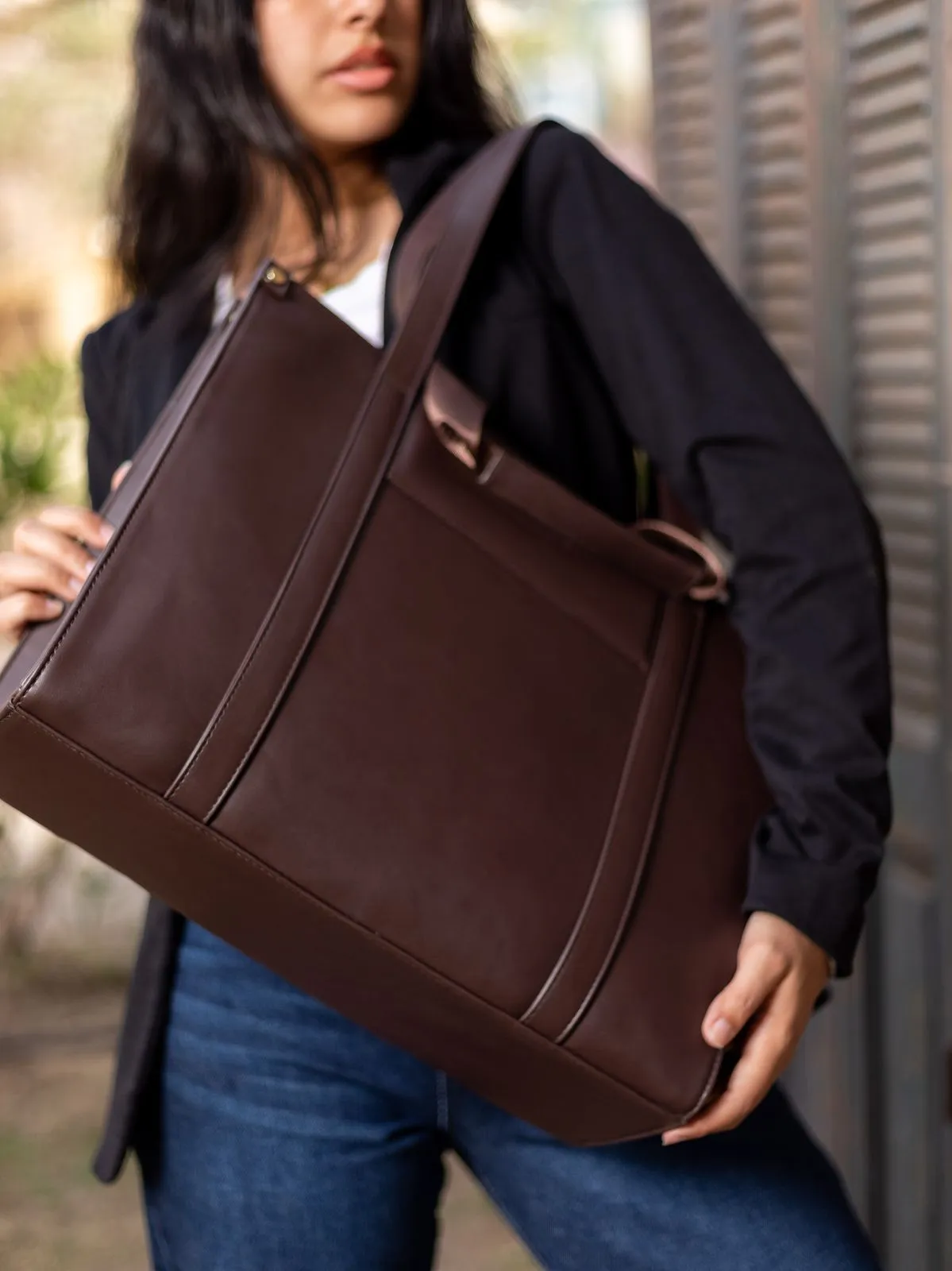 Chocolate Brown Work Bag