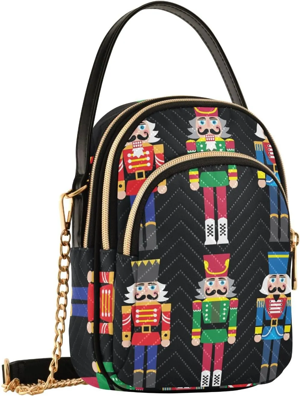 Christmas Nutcracker Crossbody Bags for Women Small Purse Chain Shoulder Bags Hand Bags for Trip Gifts Work