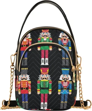 Christmas Nutcracker Crossbody Bags for Women Small Purse Chain Shoulder Bags Hand Bags for Trip Gifts Work