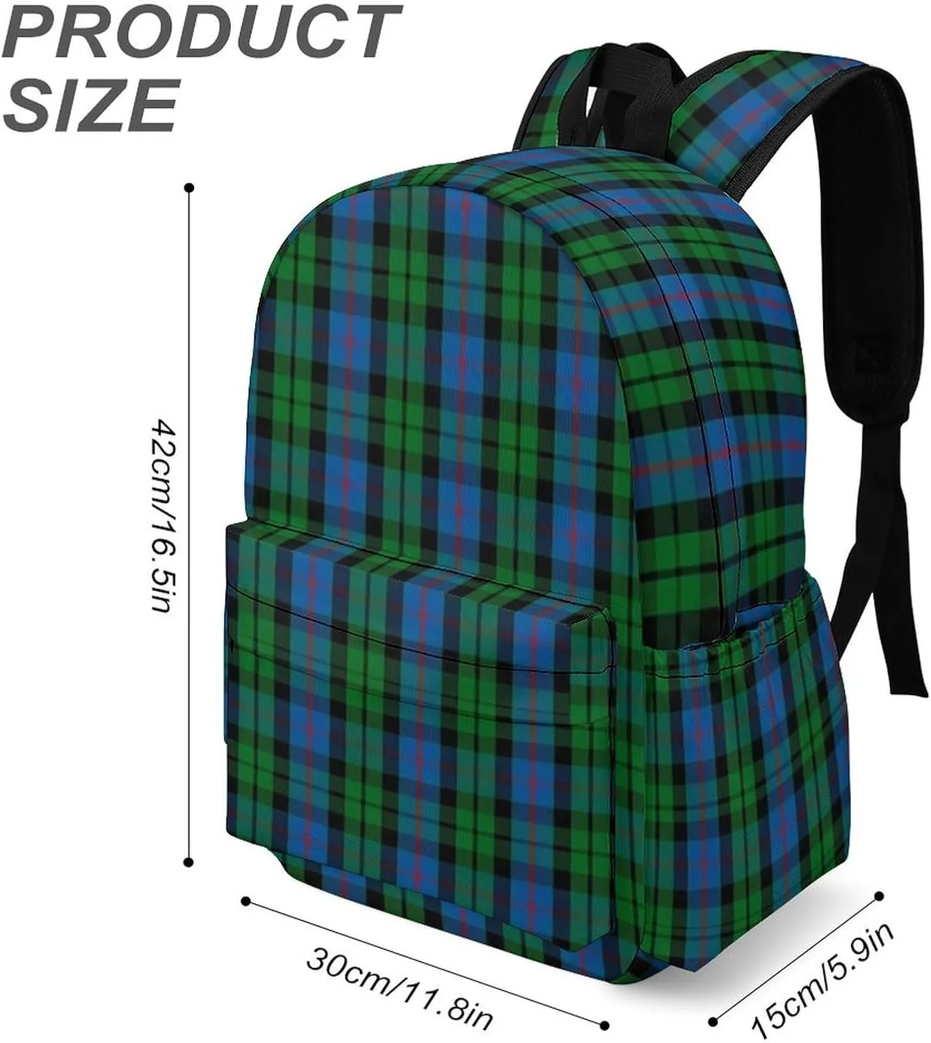 Clan Morrison Tartan Casual Lightweight Large Capacity Travel Backpack Unisex