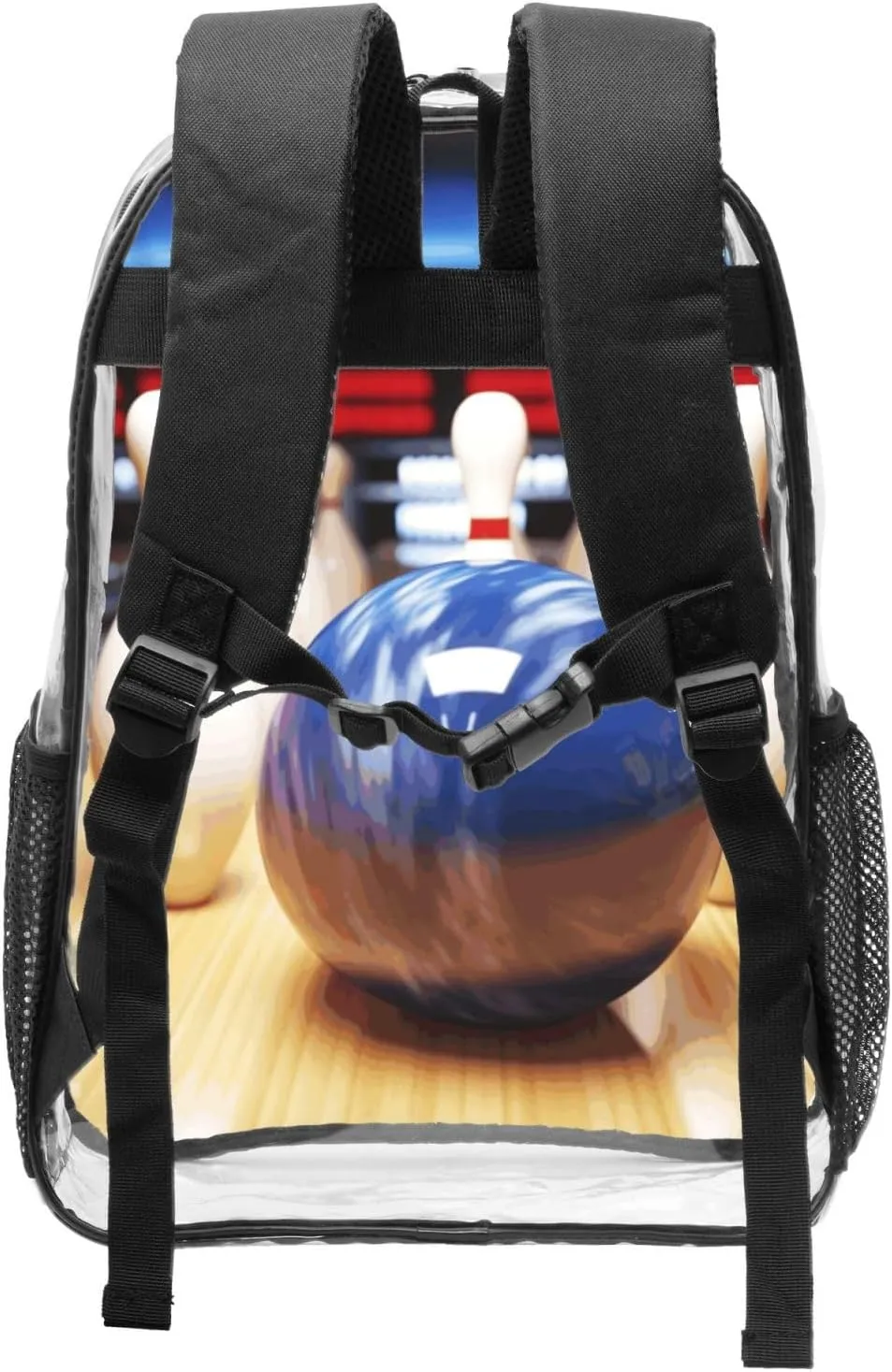 Clear Backpack Heavy Duty PVC Transparent Bookbag bowling Backpack Daypack Laptop Backpack