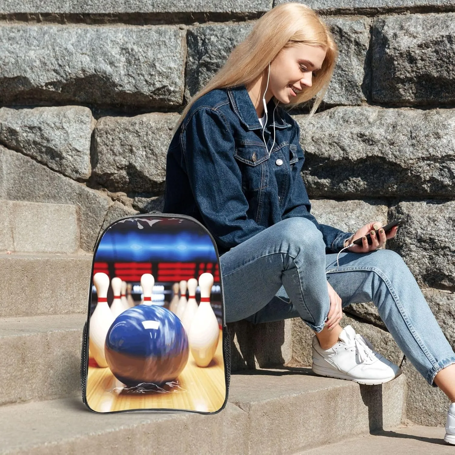 Clear Backpack Heavy Duty PVC Transparent Bookbag bowling Backpack Daypack Laptop Backpack