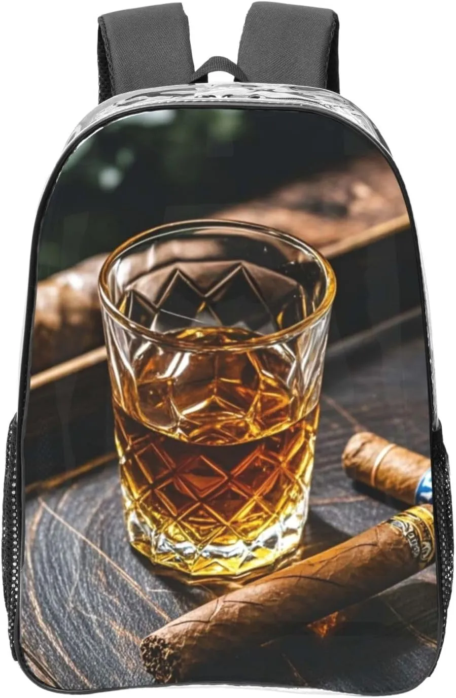 Clear Backpack Heavy Duty PVC Transparent Bookbag Whisky and Cigar Backpack Daypack Laptop Backpack